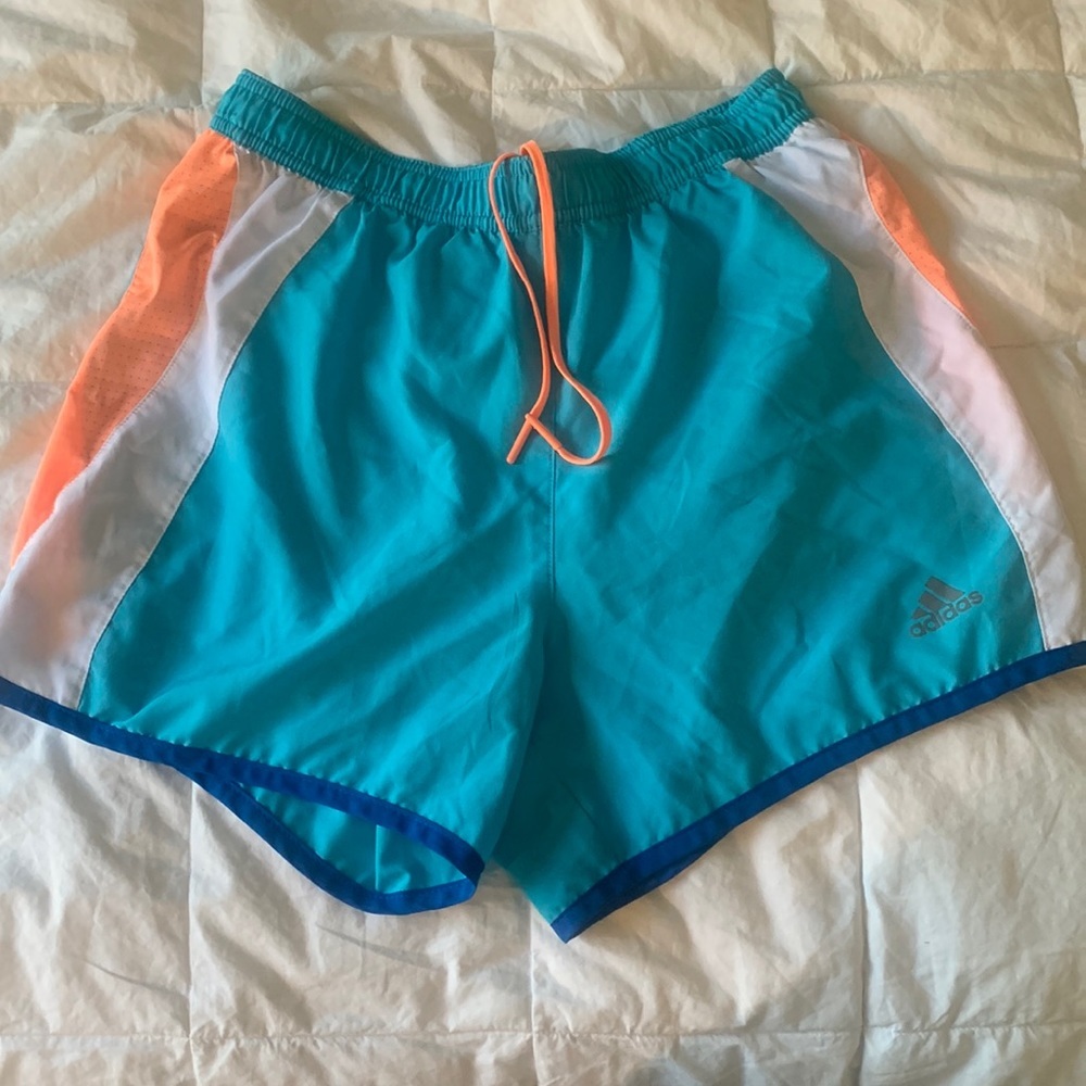 Womens Adidas Athletic Shorts-Blue